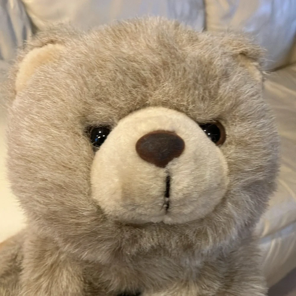 Adorable Beige Plush Teddy Bear - Picture 2 of 7